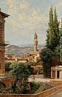 Antonietta Brandeis View of the Palazzo Vecchio in Florence painting